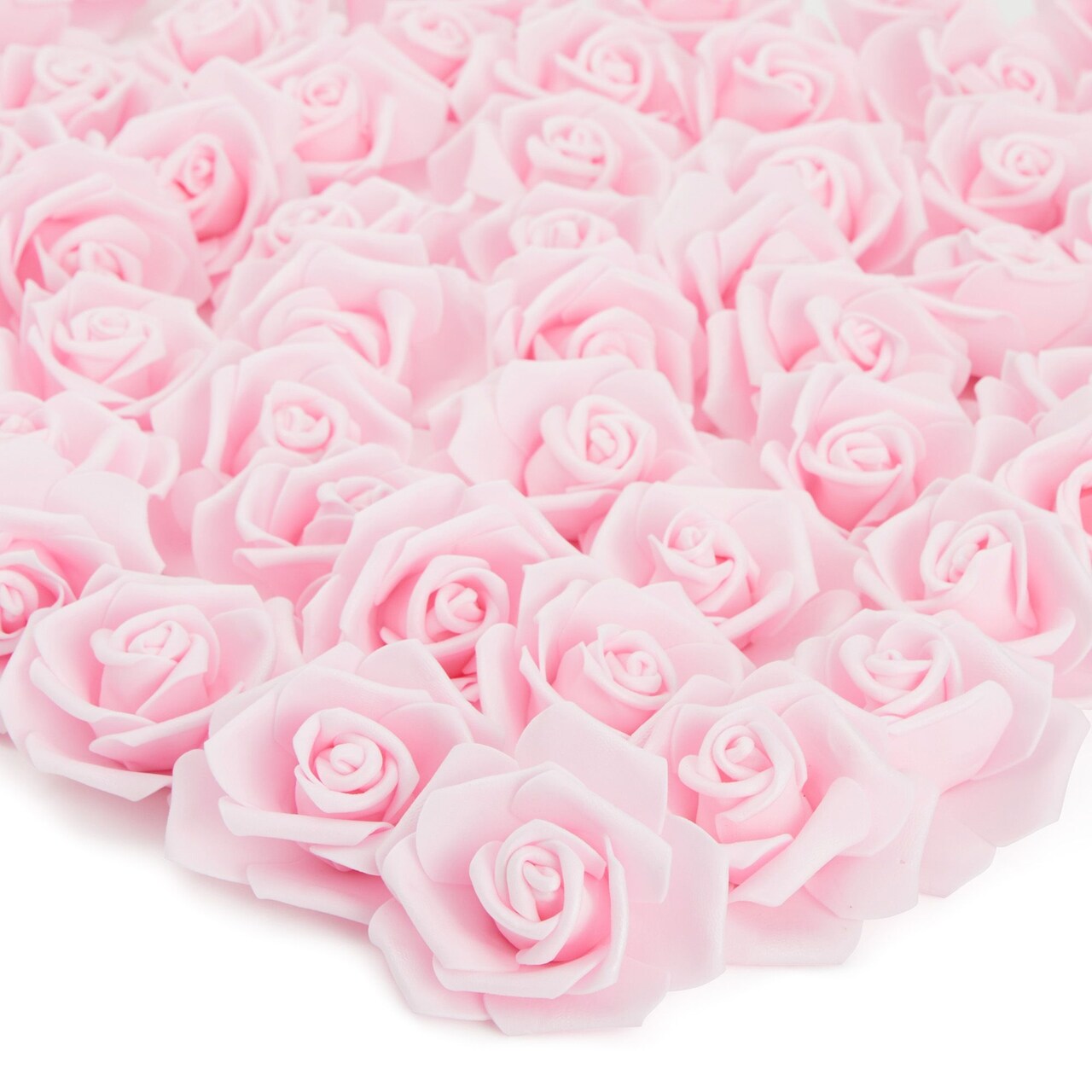 Juvale 100 Pack Light Pink Artificial Flowers - 3 Inches, Fake Carnations for Wedding, Bridal Shower & Valentine's Day Decorations, Arts and Crafts